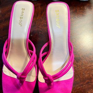Cute hot pink sandals by Bamboo